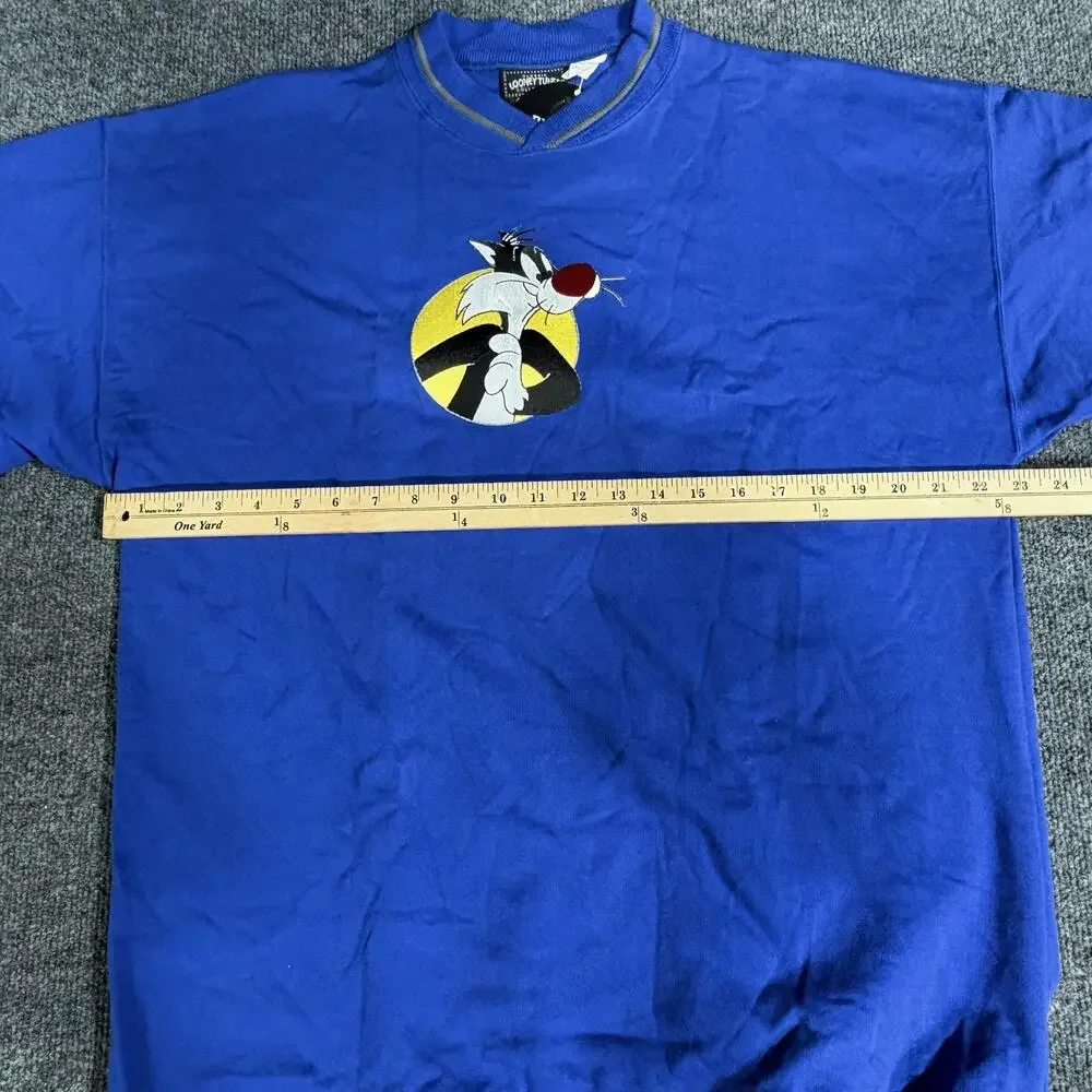 Vintage Looney Tunes Sweatshirt Boys XL Crewneck Sylvester Tweety Graphic 1998